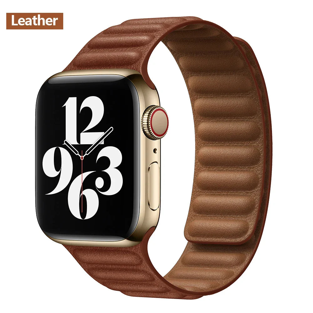Apple Watch Leather Band - Premium Magnetic Loop Strap BandsCo Straps