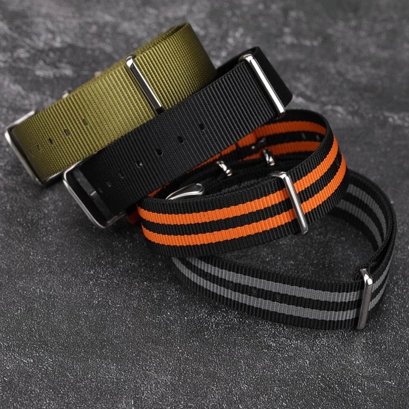 Polar Nylon Watch Strap Canvas Band, Unisex, Durable Pin Buckle Wristband BandsCo Straps