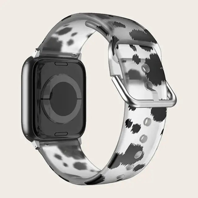 Patterned & Clear Apple Watch Band with Buckle BandsCo Straps