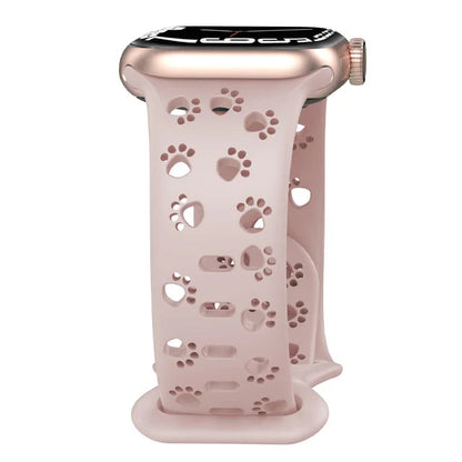 Apple Watch Silicone Strap - Soft Hollow-Out Cat Pattern BandsCo Straps