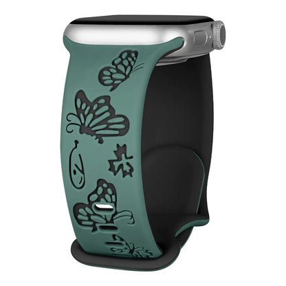 Apple Watch Engraved Silicone Strap - Comfortable Waterproof Band BandsCo Straps
