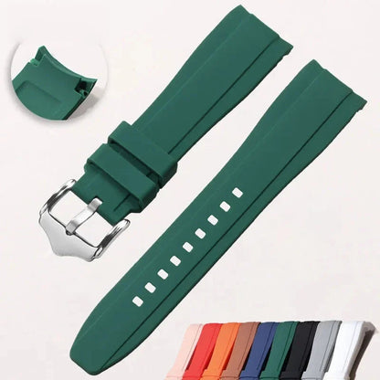 Motorola Moto Curved End Silicone Watch Band, Waterproof Rubber Strap BandsCo Straps