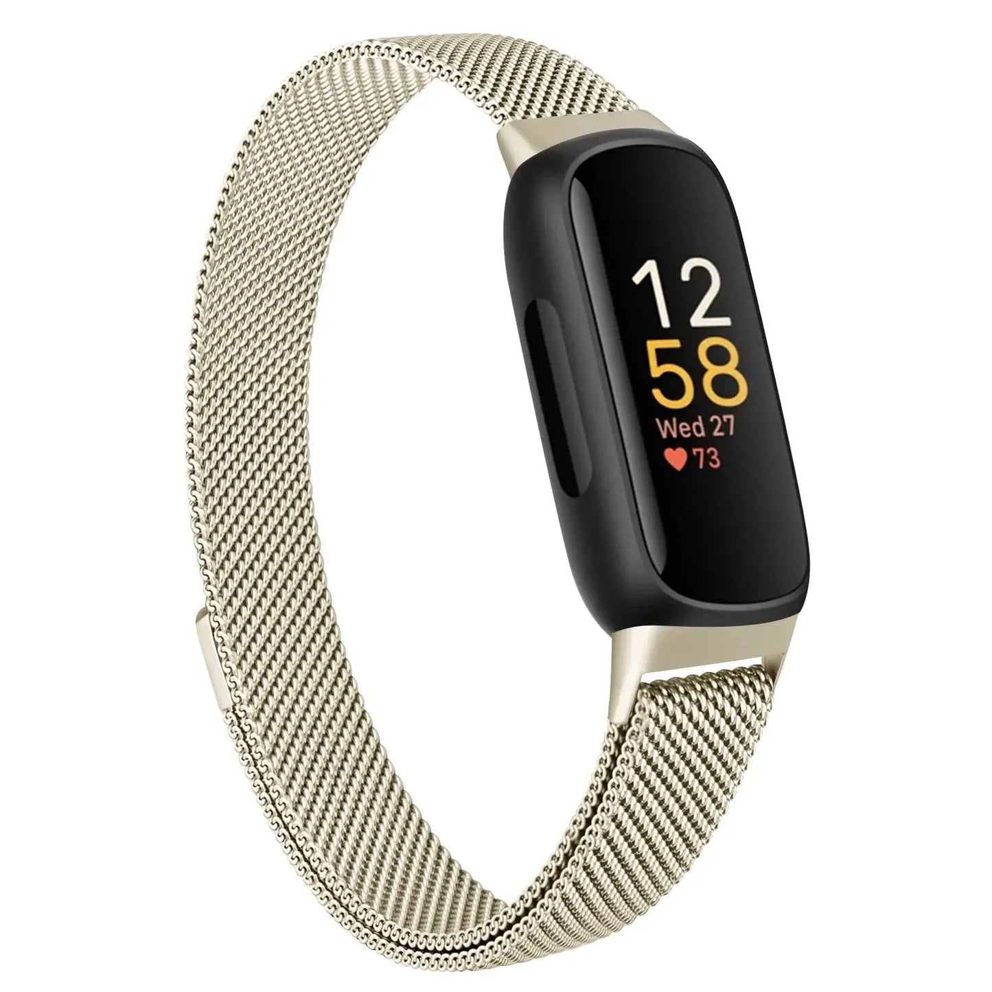 Fitbit Inspire 3 Metal Magnetic Loop Band – Stainless Steel Mesh Strap BandsCo Straps