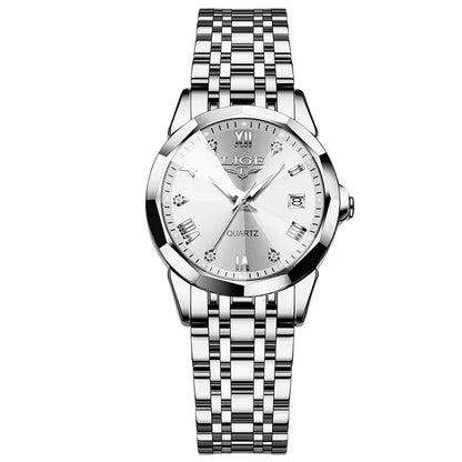 Women's Blue Sunburst Dial Two Tone Stainless Watch BandsCo Straps