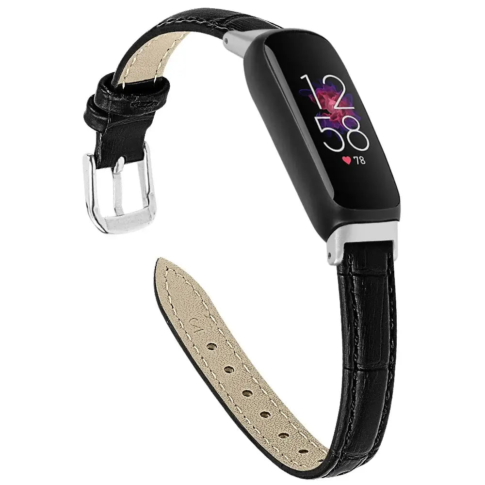 Fitbit Inspire 3 Slim Leather Band – Elegant Minimalist Strap BandsCo Straps