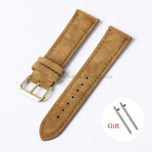 Amazfit Leather Watch Strap Vintage Suede Quick Release - Handmade Stitching BandsCo Straps