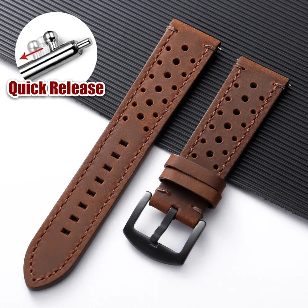 Polar Vantage, Grit X & Ignite Perforated Leather Band, Stitched Edges BandsCo Straps