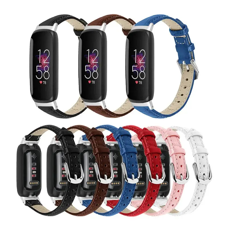 Fitbit Inspire 3 Slim Leather Band – Elegant Minimalist Strap BandsCo Straps