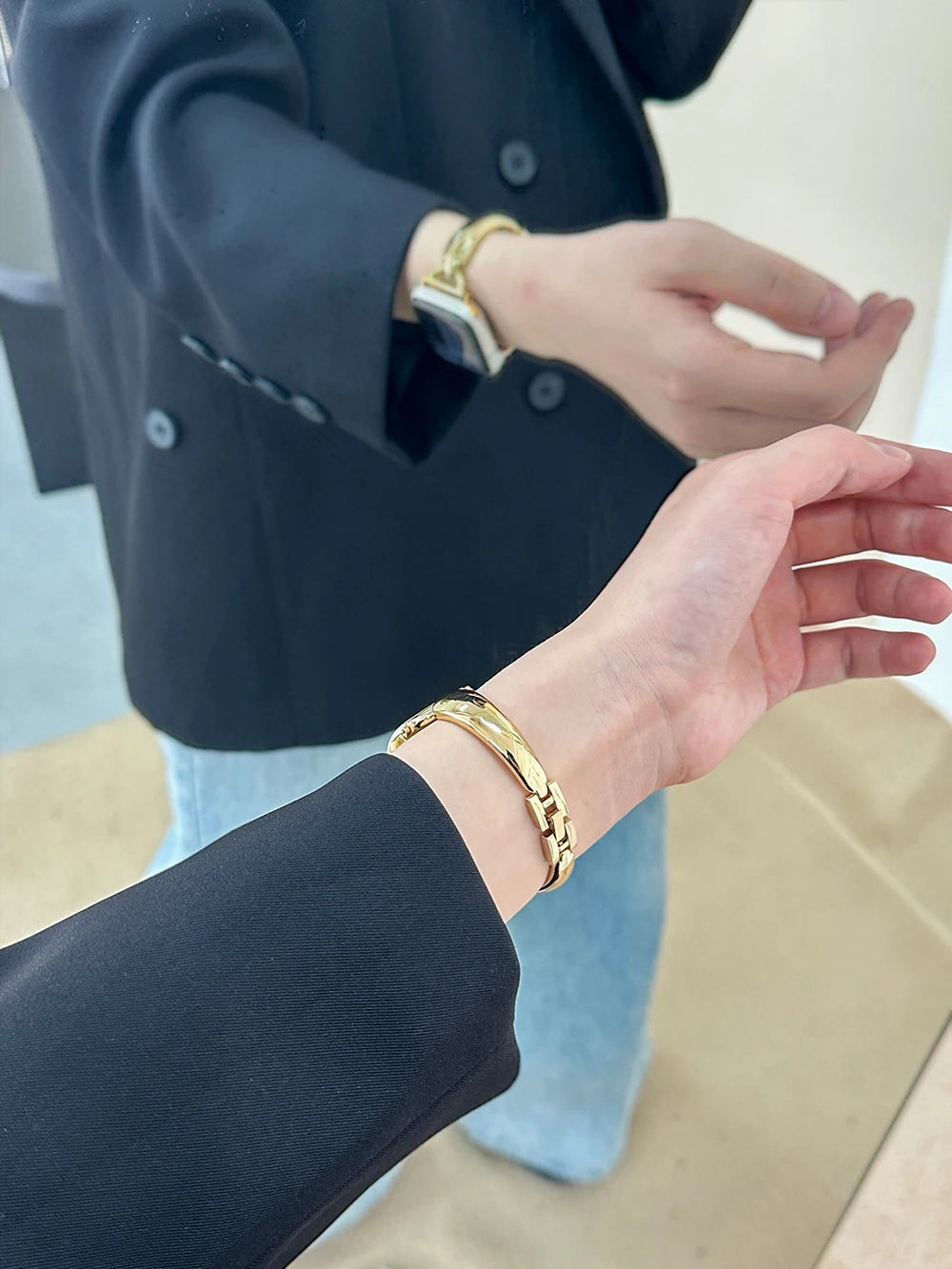 Polished Bangle Cuff Strap for Apple Watch Wristwatchstraps.co