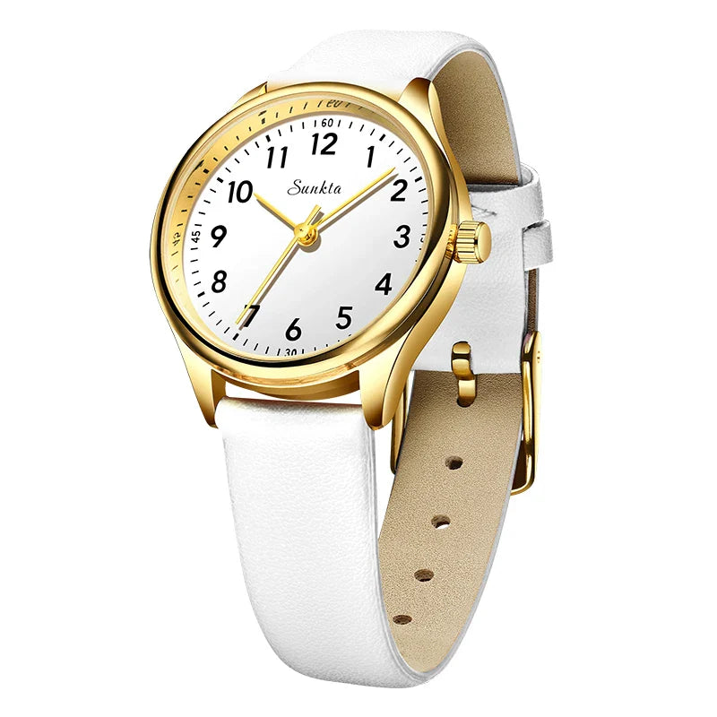 Gold Stainless Steel Women's Watch Quartz Minimalist BandsCo Straps