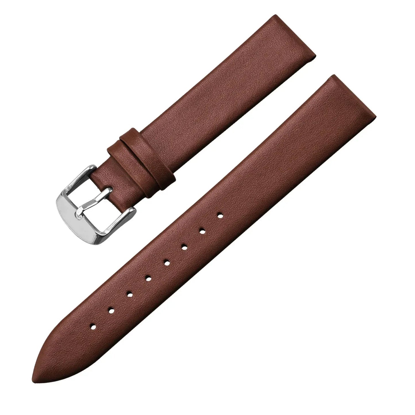 Amazfit Leather Band for Smartwatch Calf Leather with Silver Buckle BandsCo Straps