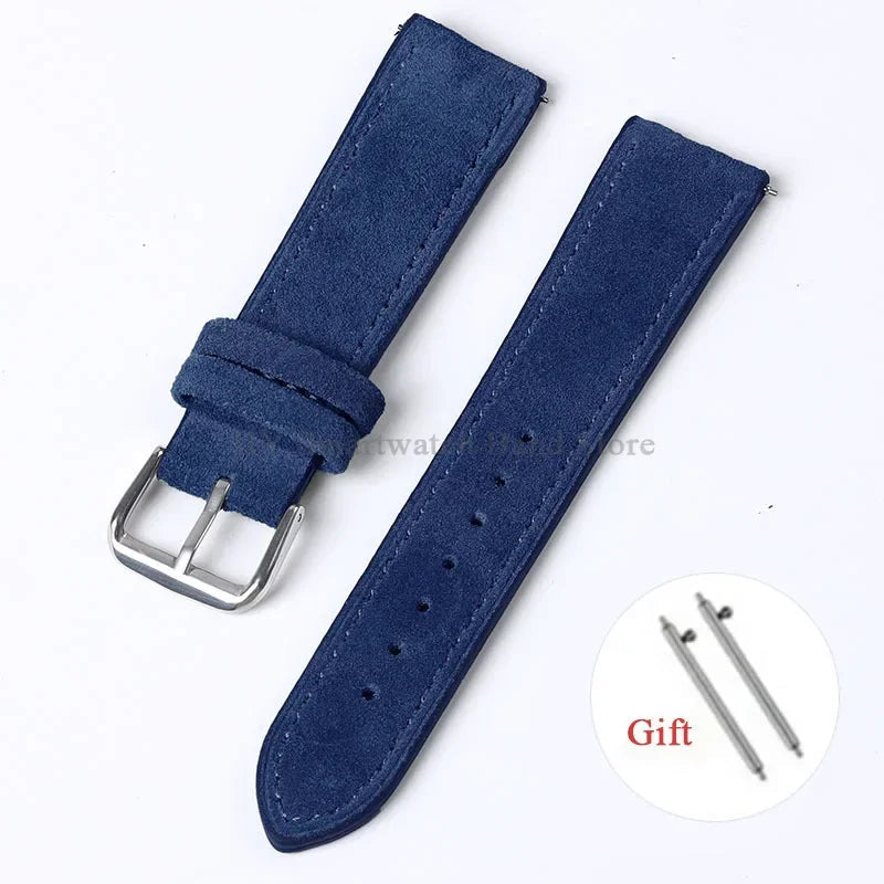 Amazfit Leather Watch Strap Vintage Suede Quick Release - Handmade Stitching BandsCo Straps