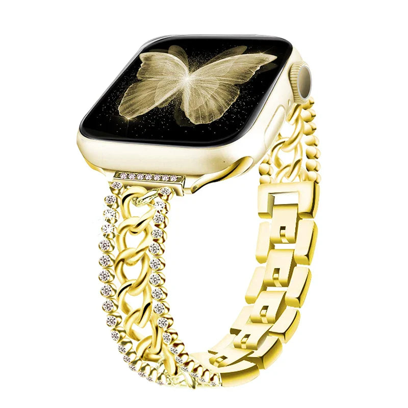 Apple Watch Chain Diamond Band - Rhinestone Loop Strap BandsCo Straps
