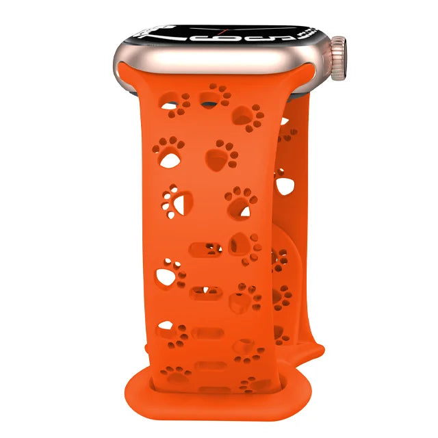 Apple Watch Silicone Strap - Soft Hollow-Out Cat Pattern BandsCo Straps