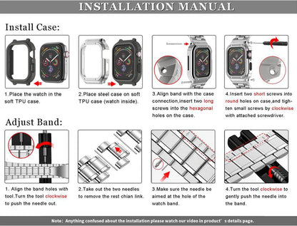 Premium Stainless Steel Strap and Case Mod For Apple Watch Ultra