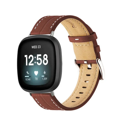 Fitbit Versa & Sense Leather Band - Premium Comfort BandsCo Straps
