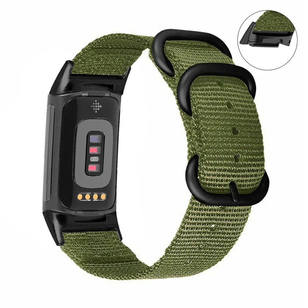 Fitbit Charge 5 6 Nylon Band Loop - Flexible Durable Strap BandsCo Straps