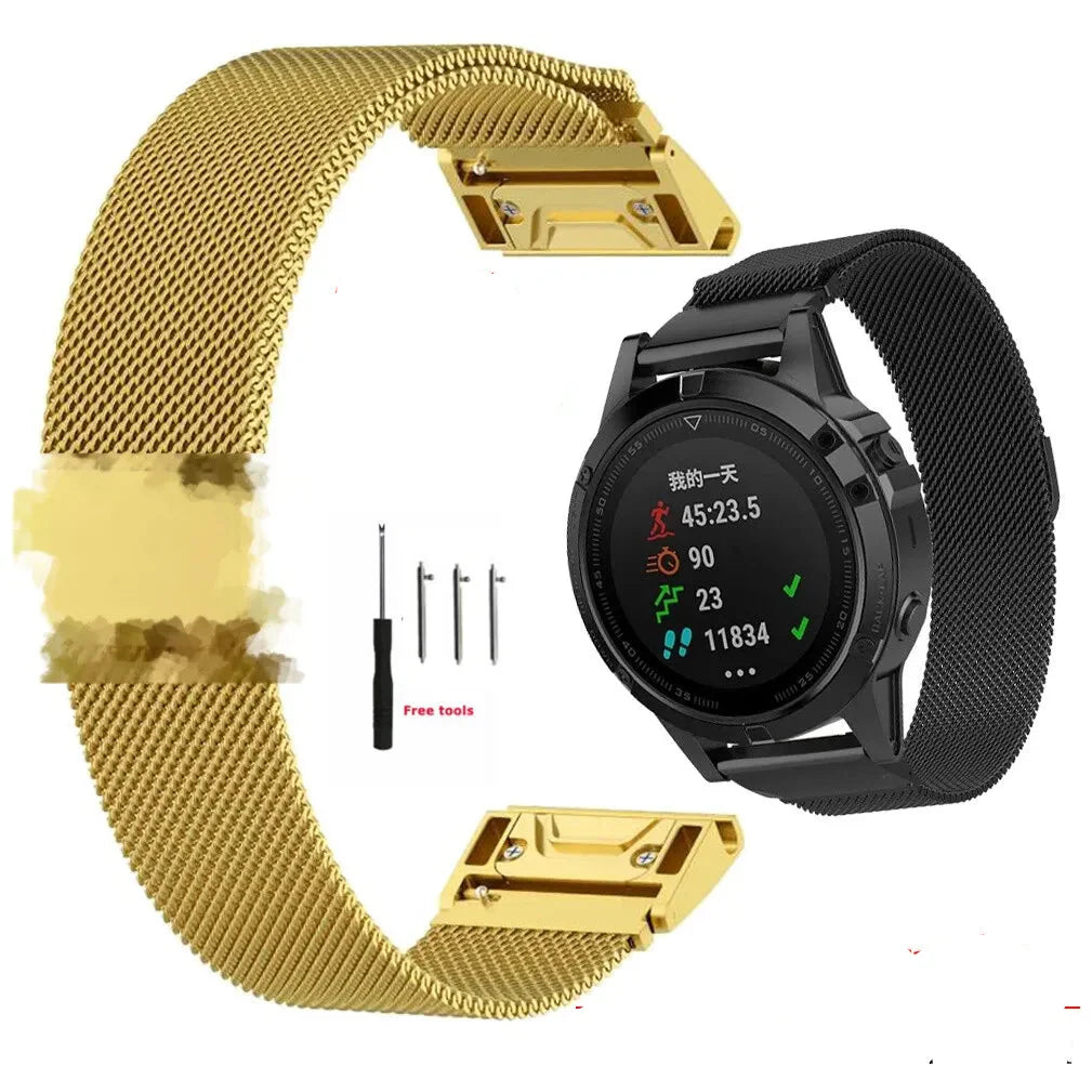 Garmin Metal Milanese Band - Magnetic, Stylish, Comfortable BandsCo Straps