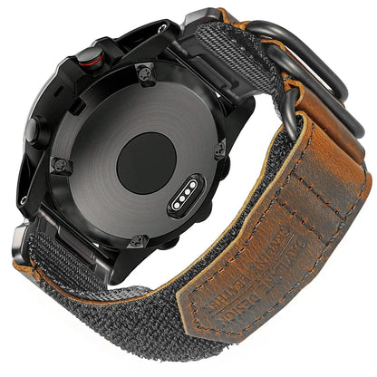 Genuine Leather Garmin Watch Strap - QuickFit Stylish Band BandsCo Straps