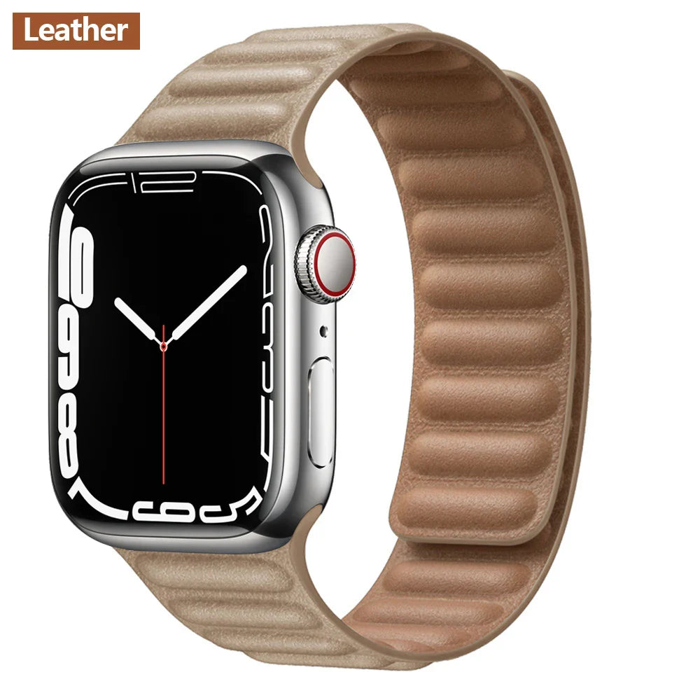 Apple Watch Leather Band - Premium Magnetic Loop Strap BandsCo Straps