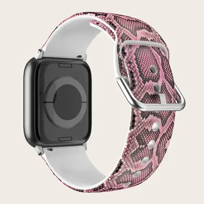 Patterned & Clear Apple Watch Band with Buckle BandsCo Straps
