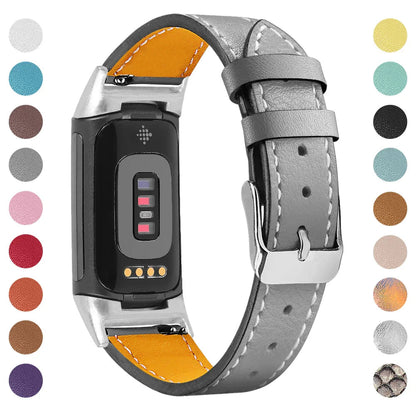 Fitbit Charge 5 6 Leather Strap - Stylish and Comfortable BandsCo Straps