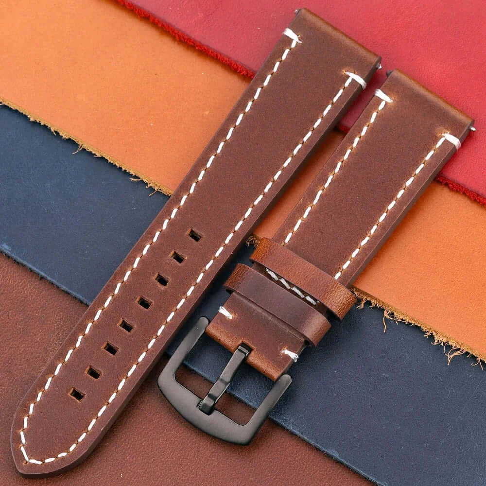 Samsung Galaxy Watch Leather Band - Classic Stylish Design BandsCo Straps