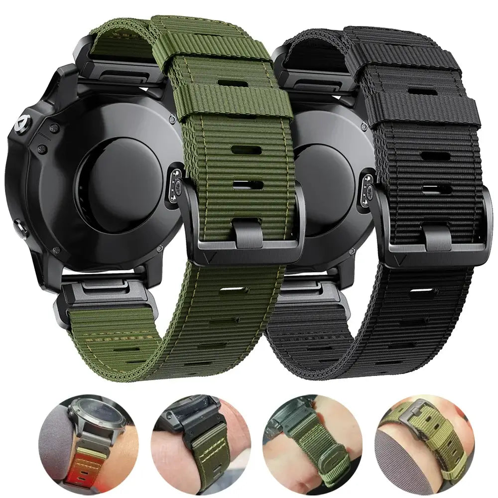 Garmin Tactical Nylon Strap - Durable QuickFit Band BandsCo Straps