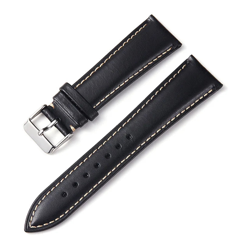 Amazfit Band Vintage Oil Wax Leather Watch Strap Cowhide Buckle BandsCo Straps