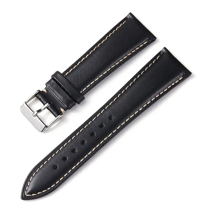 Amazfit Band Vintage Oil Wax Leather Watch Strap Cowhide Buckle BandsCo Straps