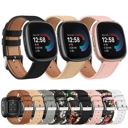 Fitbit Versa & Sense Leather Band - Premium Classic Design BandsCo Straps