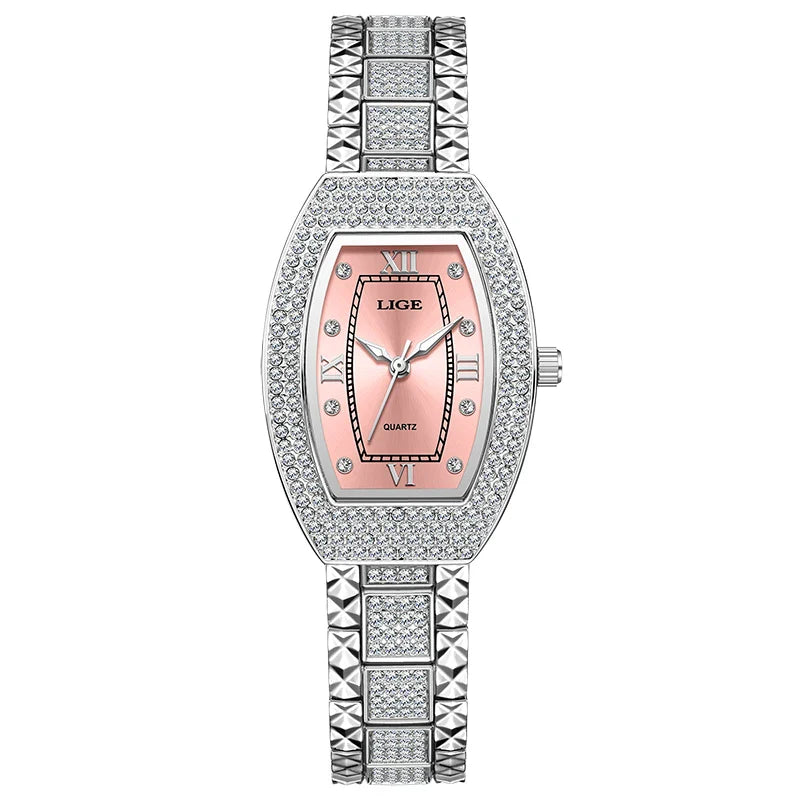 Women's Diamond Crystal Stainless Steel Dress Watch BandsCo Straps