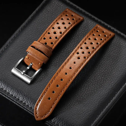 Amazfit Leather Band for Smartwatch - Vintage Calfskin Breathable Strap BandsCo Straps
