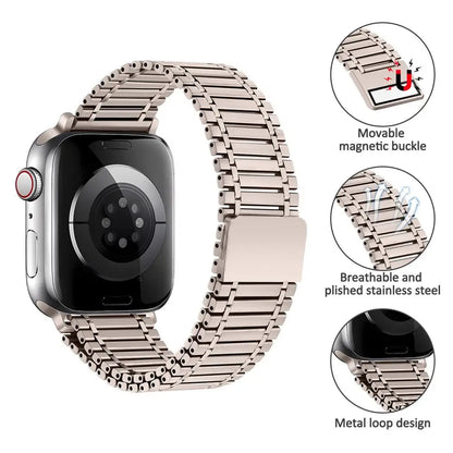 Magnetic Stainless Steel Link Loop Strap For Apple Watch - Wristwatchstraps.co