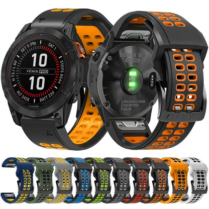 Garmin Silicone QuickFit Band -Durable Breathable Strap BandsCo Straps