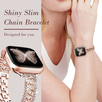 Apple Watch Chain Diamond Band - Rhinestone Loop Strap BandsCo Straps