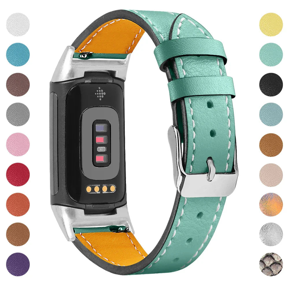 Fitbit Charge 5 6 Leather Strap - Stylish and Comfortable BandsCo Straps