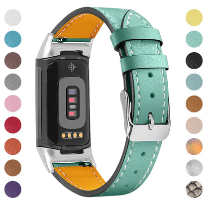 Fitbit Charge 5 6 Leather Strap - Stylish and Comfortable BandsCo Straps