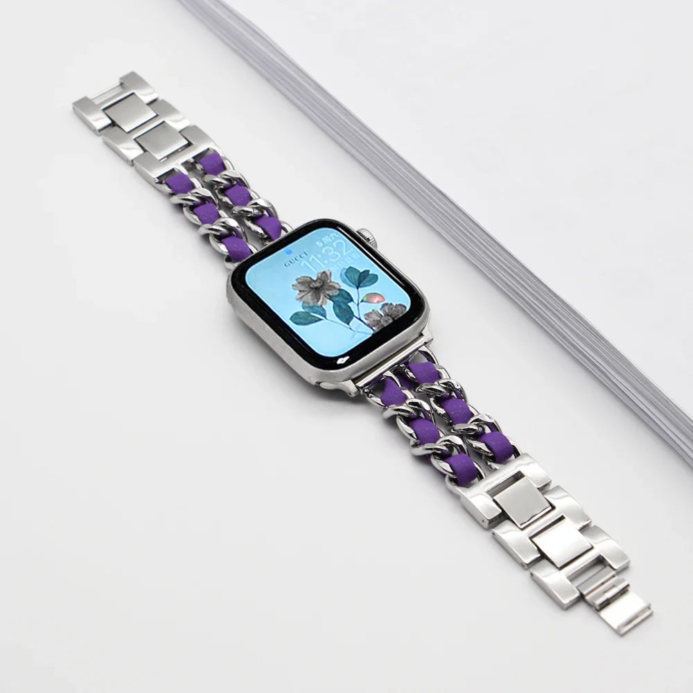 Apple Watch Stainless Steel Strap - Luxury Chain Design BandsCo Straps