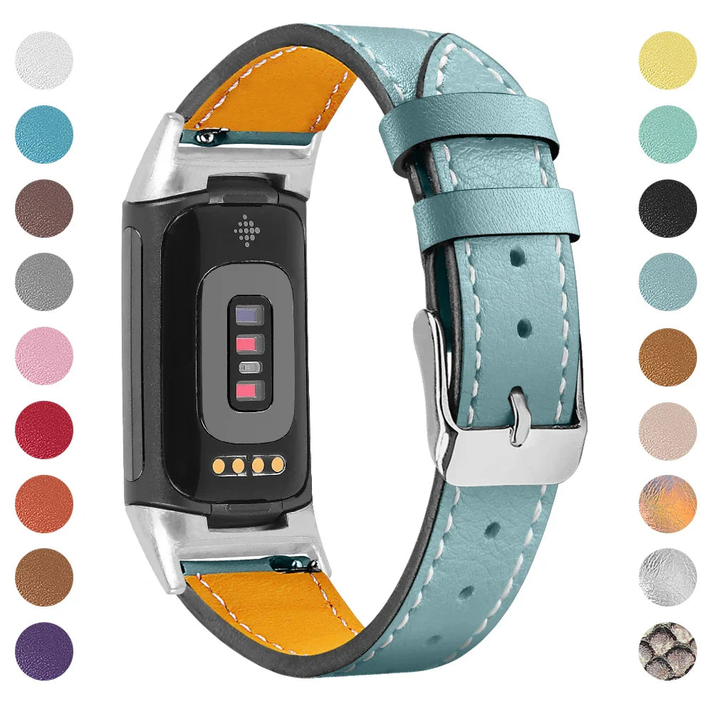 Fitbit Charge 5 6 Leather Strap - Stylish and Comfortable BandsCo Straps