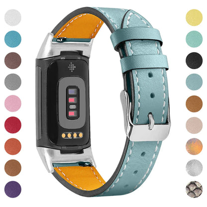 Fitbit Charge 5 6 Leather Strap - Stylish and Comfortable BandsCo Straps