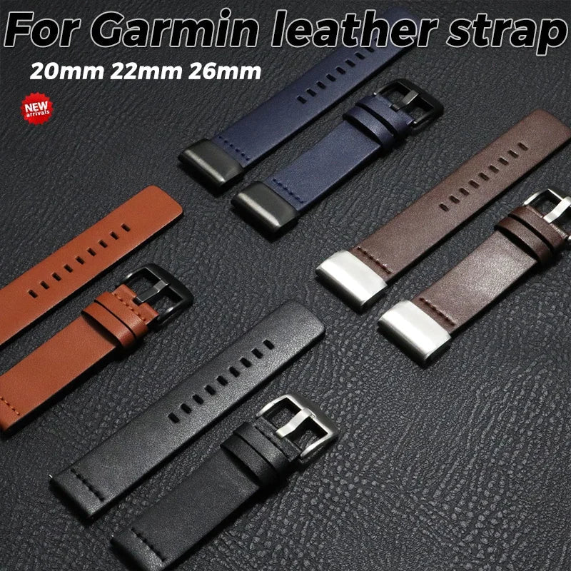Garmin Leather Watch Band - Premium Comfort Stylish Design BandsCo Straps