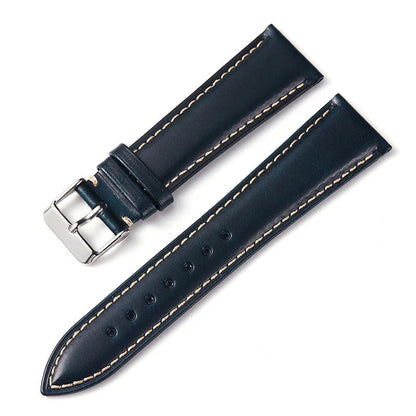 Polar Leather Watch Strap Vintage Oil Wax Cowhide With Pin Buckle, Unisex BandsCo Straps