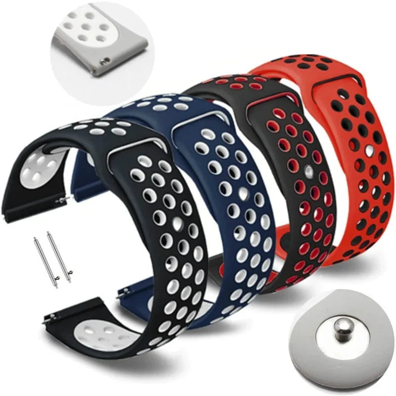 OnePlus Watch Two-Tone Perforated Silicone Band, 13 Colors BandsCo Straps