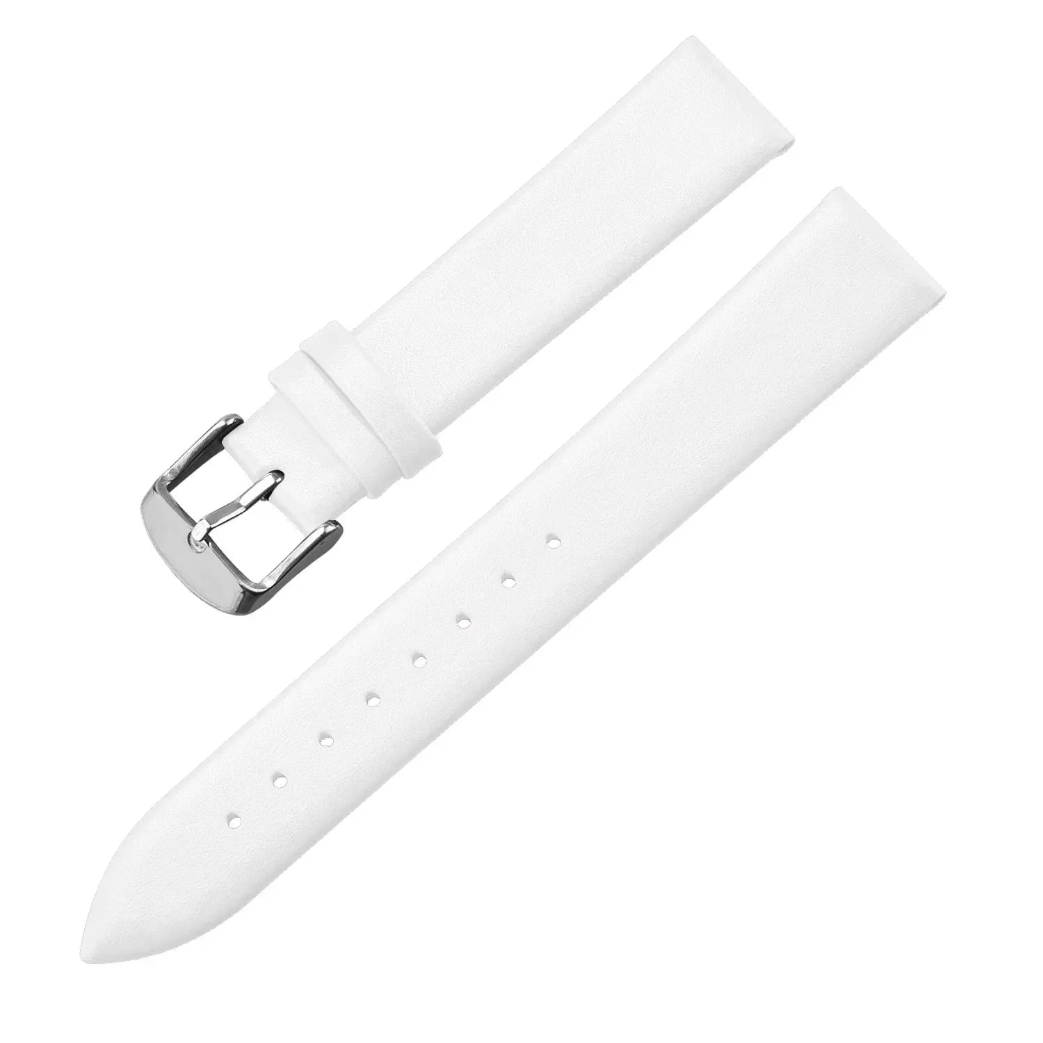 Polar Calf Leather Watch Band for Smartwatch - Genuine Leather, Silver Buckle BandsCo Straps