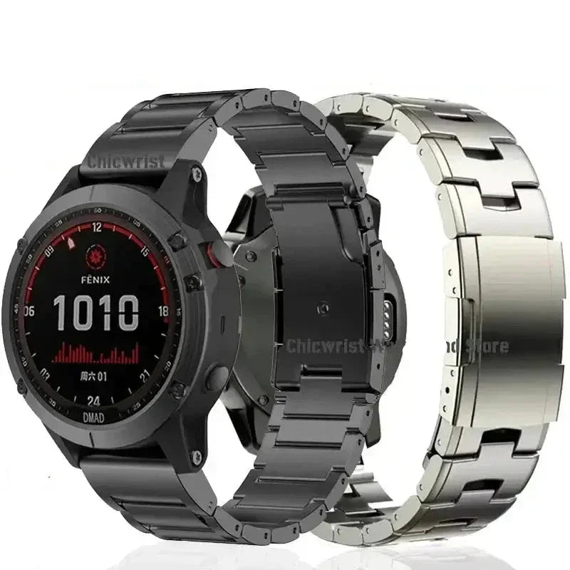 Garmin Steel Band - Modern QuickFit Design Strap BandsCo Straps