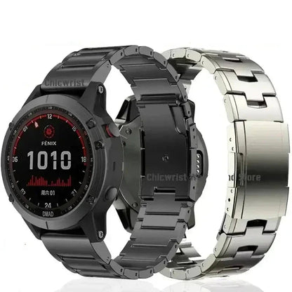 Garmin Steel Band - Modern QuickFit Design Strap BandsCo Straps
