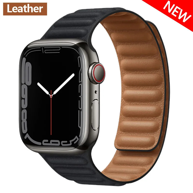 Apple Watch Leather Band - Premium Magnetic Loop Strap BandsCo Straps