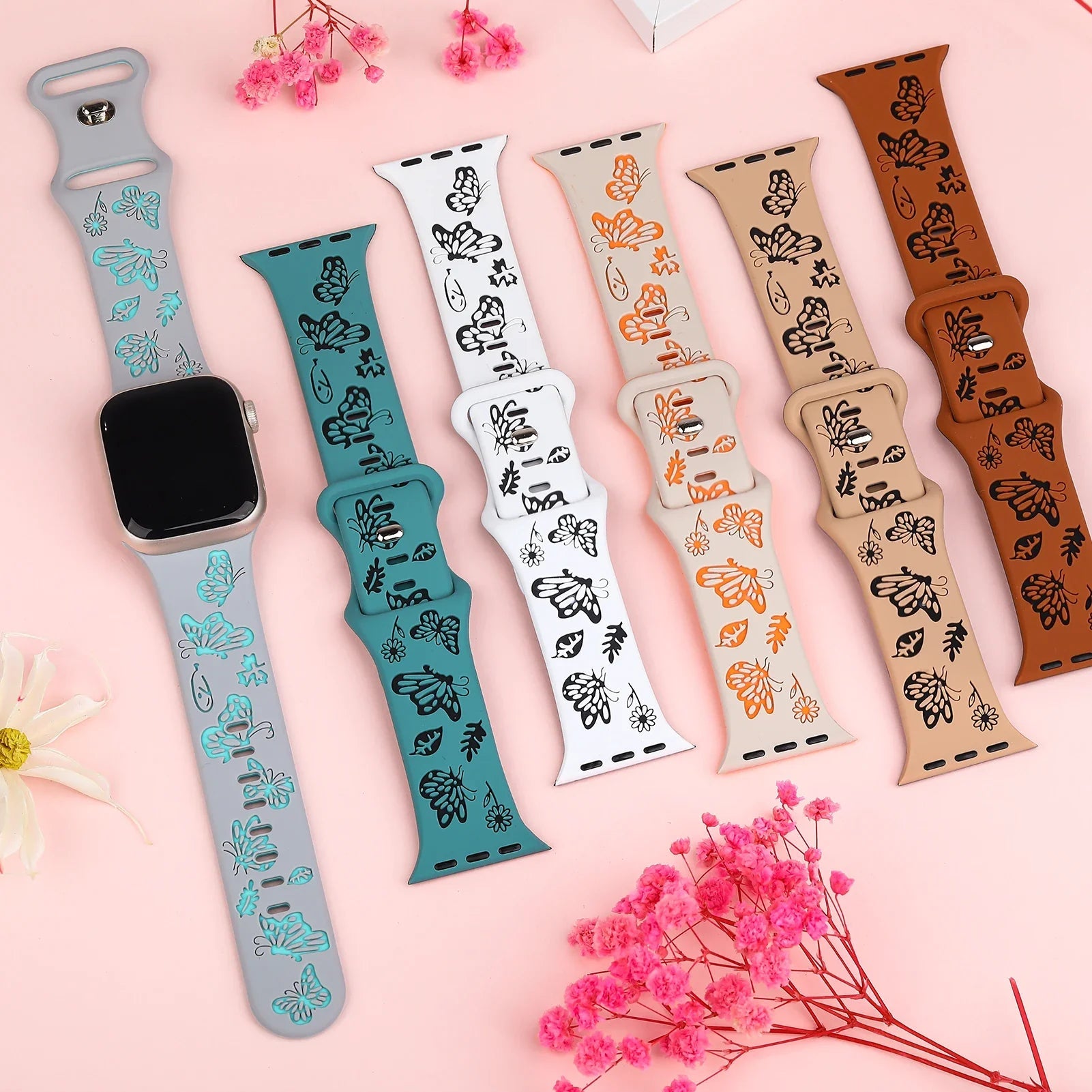 Apple Watch Engraved Silicone Strap - Comfortable Waterproof Band BandsCo Straps