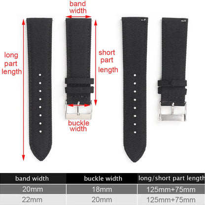COROS Nylon Sailcloth Watch Bands - Quick Release Strap Waterproof Sport BandsCo Straps